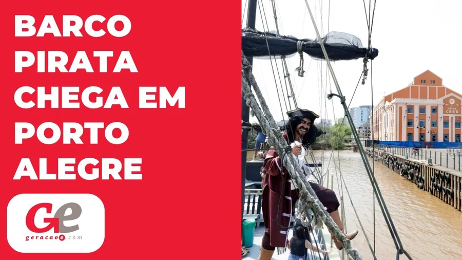 Miniatura da reportagem: Barco pirata é a nova atração turística de Porto Alegre